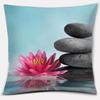 45X45Cm Buddha Zen Stone Buddhist Flower Pillow Case Home Office Decoration Throw Pillow Case Bedroom Sofa Cushion Cover