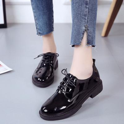Moda Bahar &Amp ;Sonbahar Oxford Flats Kadın Loafer Ayakkabılar Femme Yeni Patent Deri Ayakkabılar Kadın Günlük Riband Kadın ' ;S Daireleri