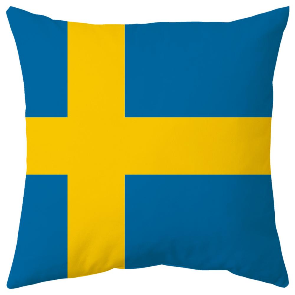 World Cup Pillow Flag National Pattern Printed Pillow Cover Seat Cushion Bedside Cushion Holiday Gift