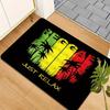 Lebendige tropische Reggae-Fußmatte für tropischen Eingangsbereich, Veranda-Eingang, Urlaubs-Foyer, Schmutzfangend, Rutschfest, Langlebig