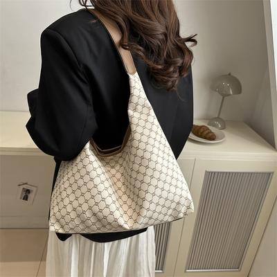 High End Fashion Women's Bag New Large Capacity Printed Temperament Tote Bag Slack and Commuter Armpit Shoulder Bag