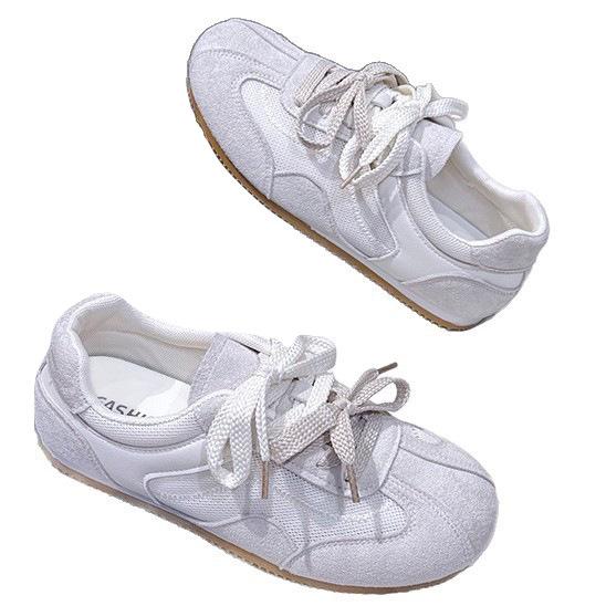 Mesh double lace-up German training shoes women's summer 2025 new fashion versatile foot small sports casual white shoes