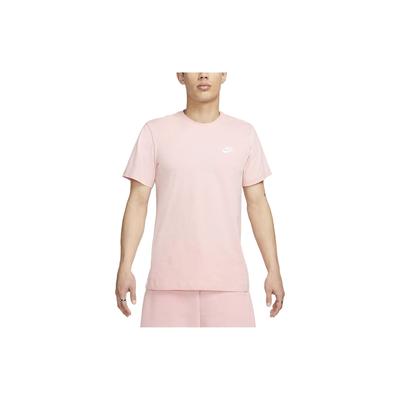Logo Print Crew Neck Short Sleeve T-Shirt Men Tops Pink AR4999-686