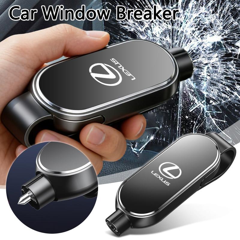 JBH4 2-in-1 Car Safety Window Breaker Emergency Hammer Seat Belt Cutter Clip For Lexus ES RX NX LS UX LM LX GX LC RZ IS CT GS RC HS