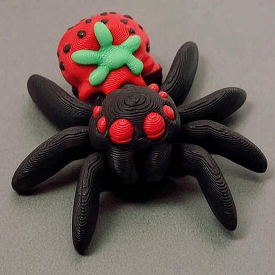 1 Set Spinneneierkapsel mit 10 Fidget-Spinnenspielzeug 3D-gedrucktes Modell mit beweglichen Gelenken Mini-Gelenkspinnenmodell Halloween-Party-Dekoration Geschenk