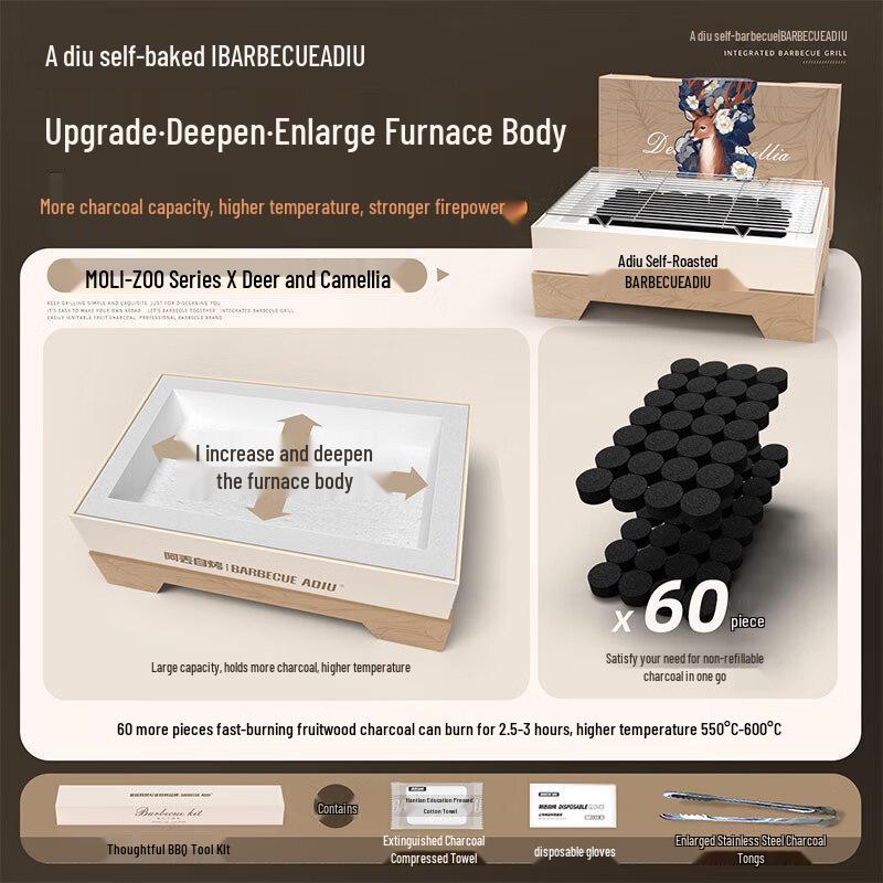 A diu Portable Charcoal BBQ Grill