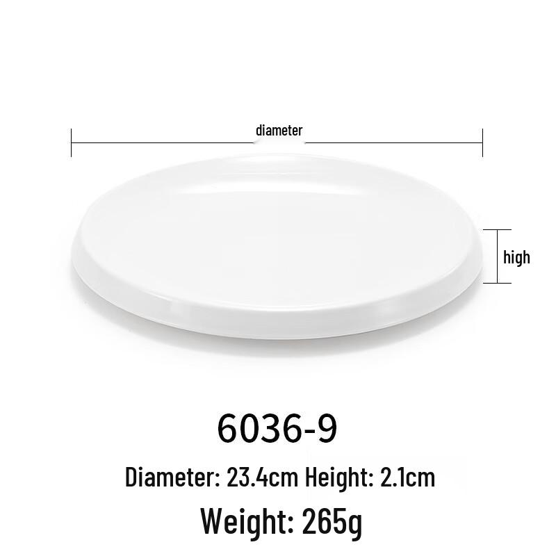 Commercial Melamine Round Shallow Dinner Plate