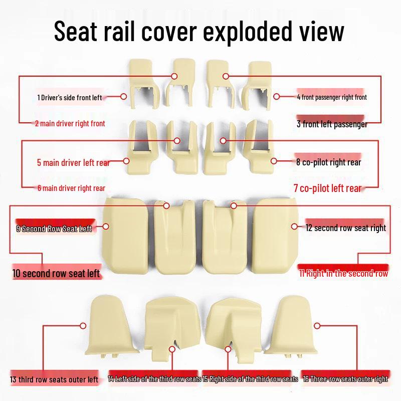 72124-60090-E1: Compatible Seat Footrest Trim Cover for 2008-2021 Land Cruiser Models.