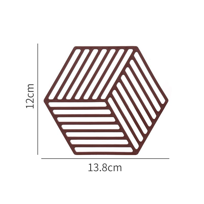 Silicone Tableware Insulation Mat Coaster Hexagon Silicone Mats Pad Heat-insulated Bowl Placemat Home Table Decor Kitchen Tools