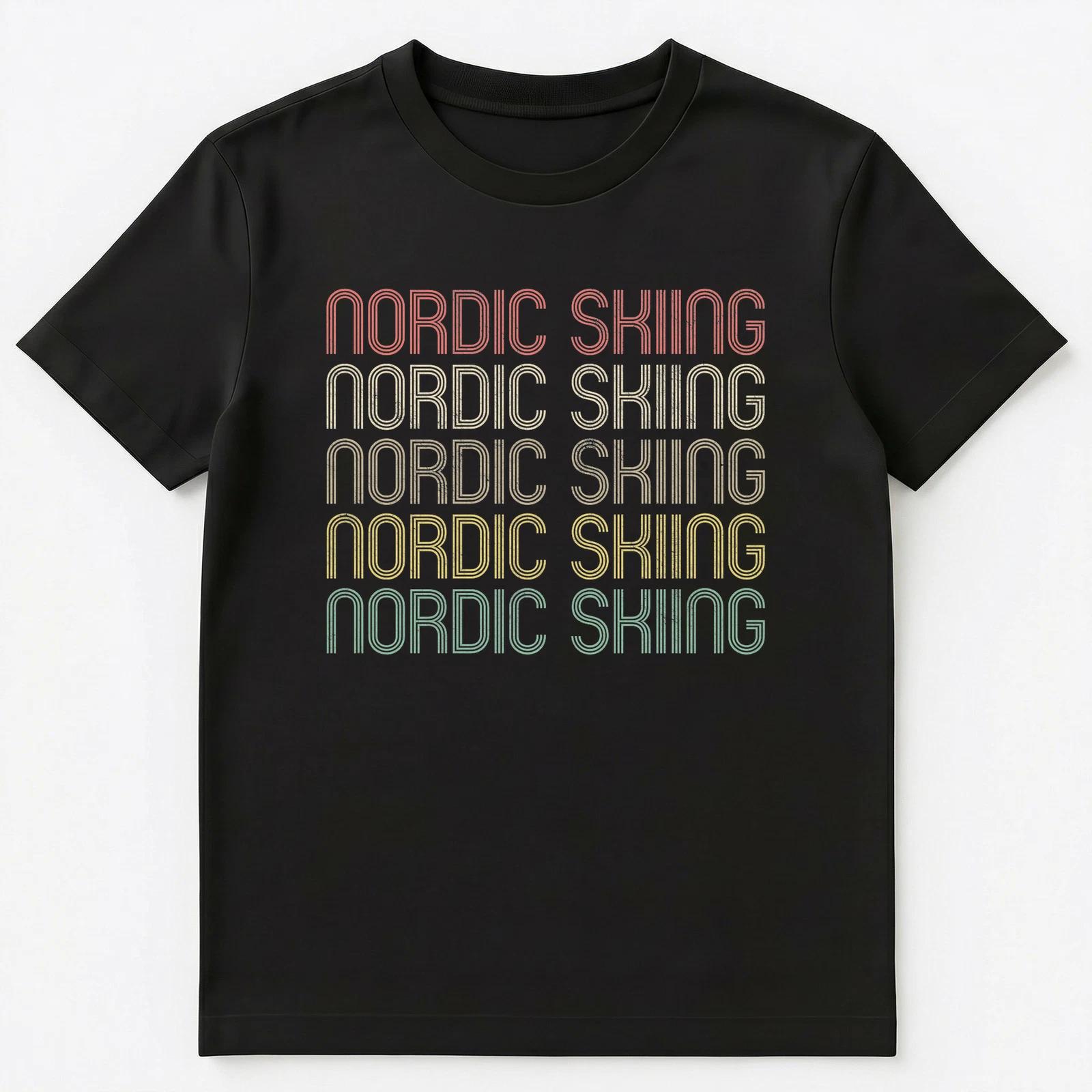 Retro Style Nordic Skiing Unisex T-Shirt XL