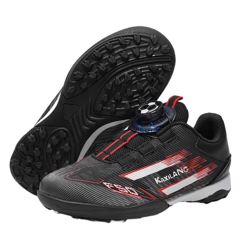 Rotary Buckle Free Children'S Football Shoes Boys Elementary School Students Broken Nails Children'S Youth Training Boys Sports Shoes