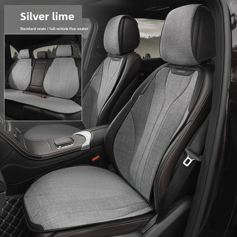 Coprisedile Auto Universale Quattro Stagioni Lino Traspirante Antiscivolo Coperture per Sedili Auto Copertura Protezione Sedili Auto Coperture