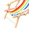 Mini-Strandstuhl, Puppenhaus-Dekoration, realistischer faltbarer Regenbogen-Liegestuhl, Miniatur, simulierter Strandstuhl für 1:12 oder 1:6 Puppenhäuser