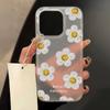Coques de téléphone portable pour iPhone 11 13 15 Pro Max 12 14 Pro Max Coque iPhone 16 15 Plus 13 Pro 12 Texture givrée Fleurs de dessin animé peintes
