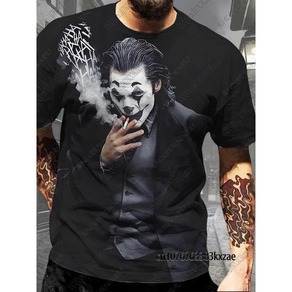 Nuove T-shirt Estive con Stampa Joker DC Comics Classiche Vintage Joker T-shirt 3D Casual Girocollo Manica Corta Uomo Abbigliamento