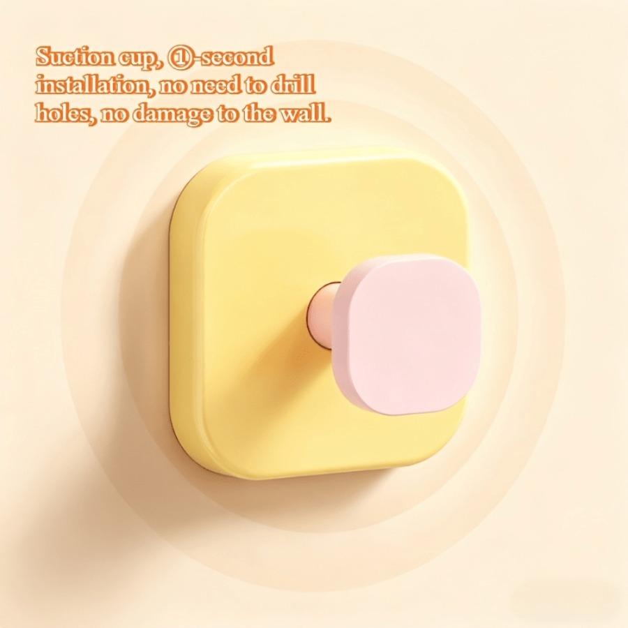 8pcs Dopamine Suction Cup Hooks - Back-of-door Hooks - Strong Adhesive, Seamless Hooks - No-drilling Bathroom Wall Storage Hooks