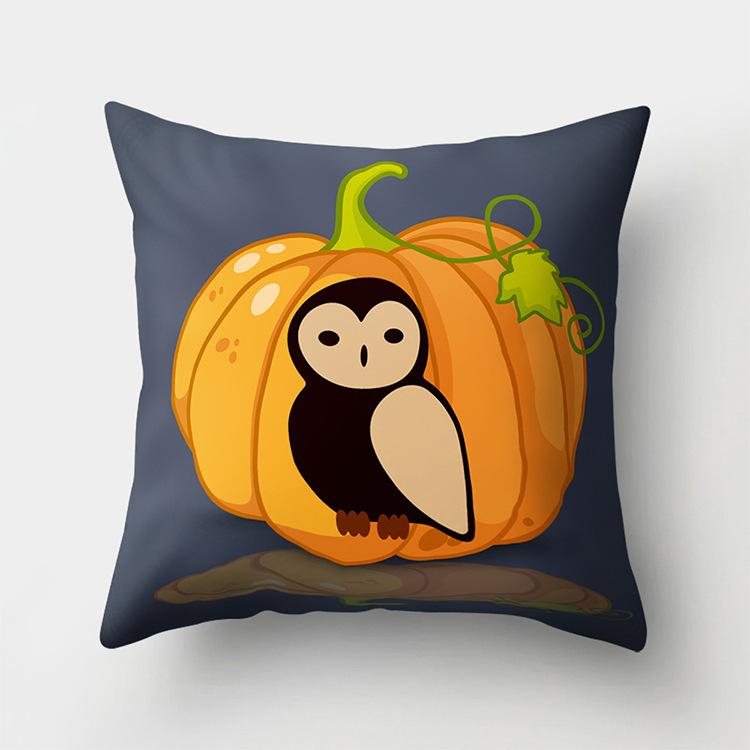 45x45cm Halloween Kissenbezug Kürbis Hexe Geister Schwarze Katze Bedrucktes Dekokissen Home Decor Kissenbezug Kissenbezug