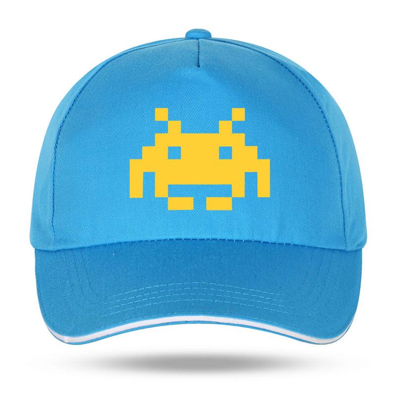 New Summer Fashion SPACE INVADERS Funny Print Baseball Caps for Unisex Women Hip Hop Cotton Trucker Cap Bone Dad Hats