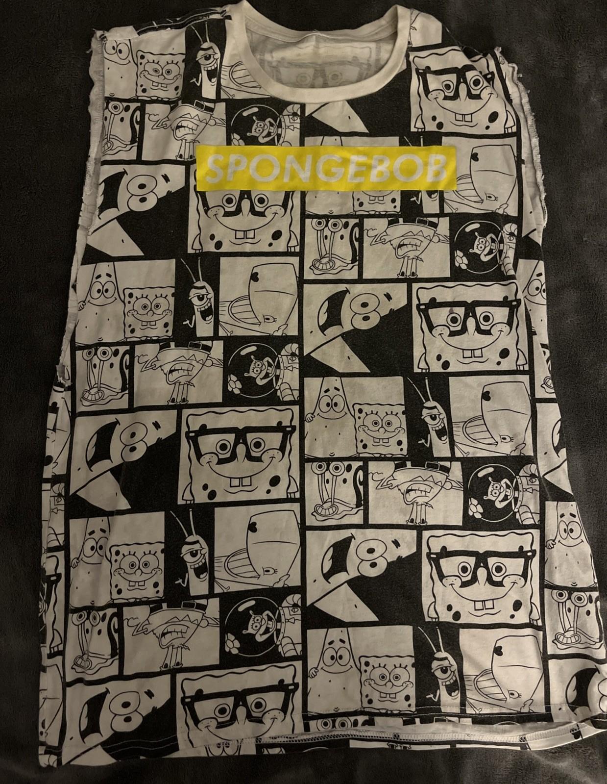 Spongebob Sleeveless T Shirt Mens Size M Unisex T-Shirt XL