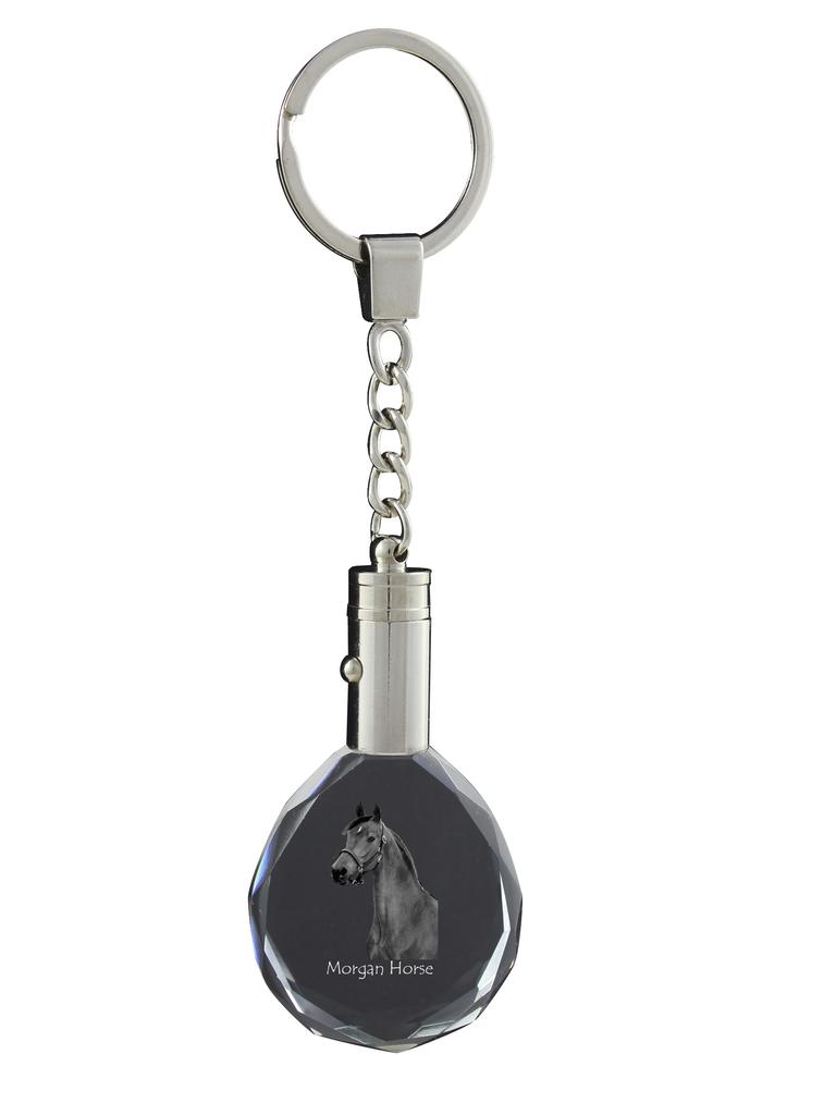 Morgan Horse - pendant with a picture of a horse, crystal key ring in a gift box, unique gift by Art-Dog brand