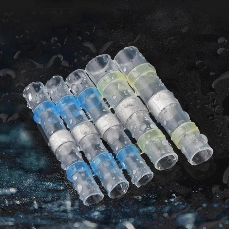 Solder Ring Terminal 50pcs Mount Solder Ring Heat Shrink Intermediate Connection Terminal Heat Shrink Tube Terminal