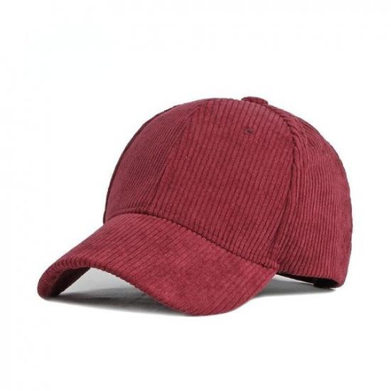 Women Men Adjustable Corduroy Baseball Cap Trucker Hat Casual Classic Visor Hat