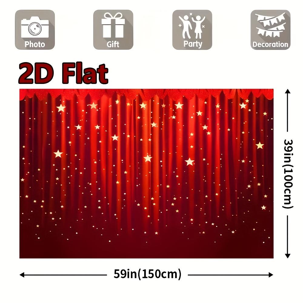 1Pcs Red Sparkling Stars Theme Decoration Background Celebration Backdrop Decorations For Photo Studio Photo Booth Party
