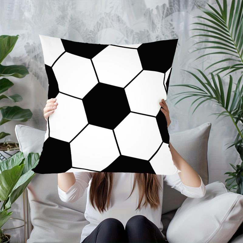 1Pc Soccer Football Throw Pillow Case Pillow Cover For Home Sofa Bedroom Room Decor Sports Football Theme Birthday Party Decor