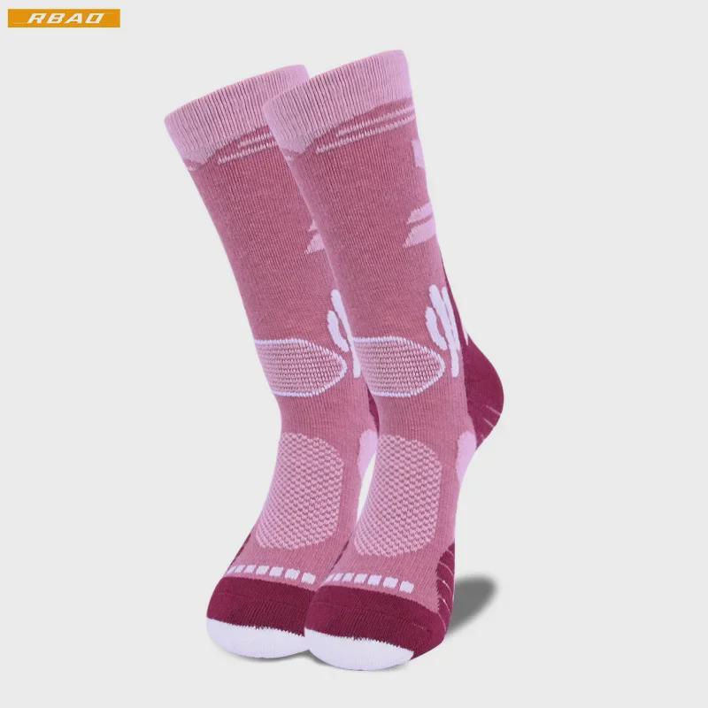 30% Merino Wool Outdoor Hiking Mid-Tube Socks - Thick & Warm for Sports & Mountaineering