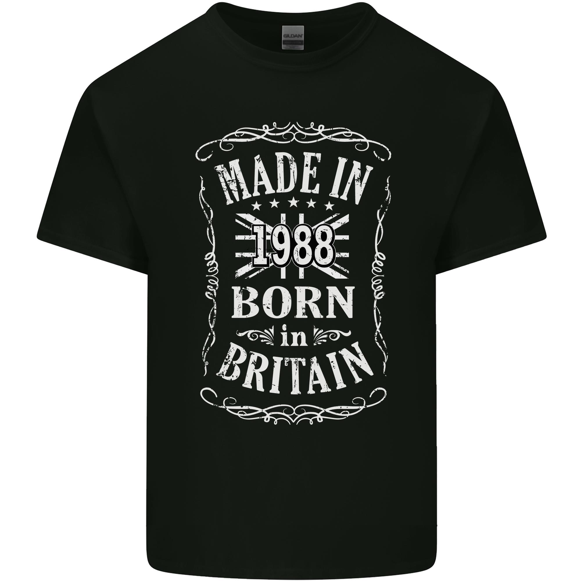 Born In Britain 38th Birthday Made 1988 Unisexs Light Cotton TShirt S