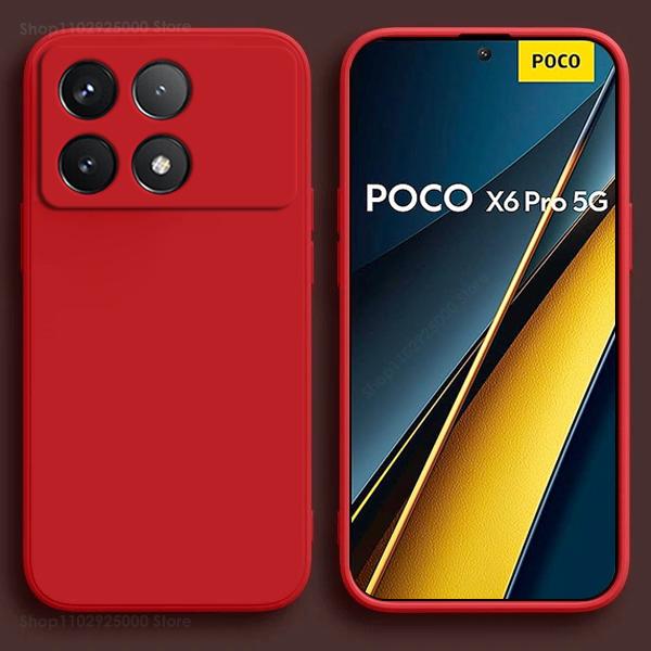 Pro Poco X6 Pro Pouzdro Tekuté Silikonové Pouzdro na Telefon Pro Xiaomi Poco X6 Pro 5G Měkký Kryt