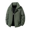 2025 New Stand-up Collar Cotton-padded Clothes for Men's Winter Three-proof Trend Warm Boys Solid Color Thickened Cotton Jacket Jacket for Men