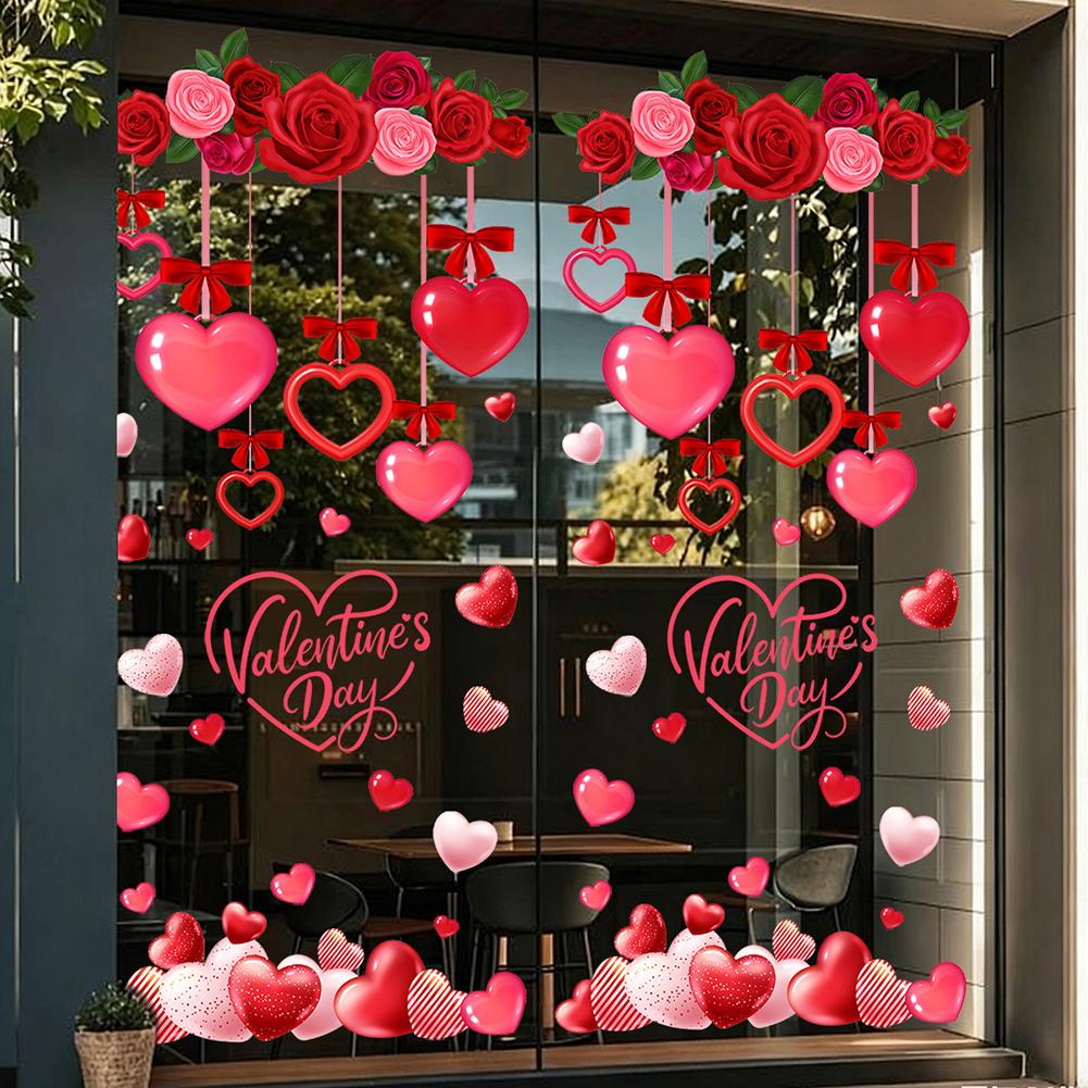 Red Heart Designs Heart Window Decals Window Clings