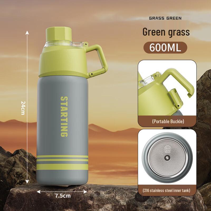 Large Capacity Insulated Water Bottle with Straw