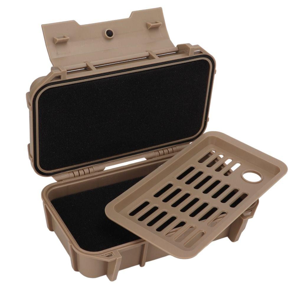 Estuche de Herramientas Impermeable ABS Duradero Resistente al Desgaste Estuche Rígido de Transporte Caja de Herramientas de Almacenamiento de Doble Capa Actividades al Aire Libre