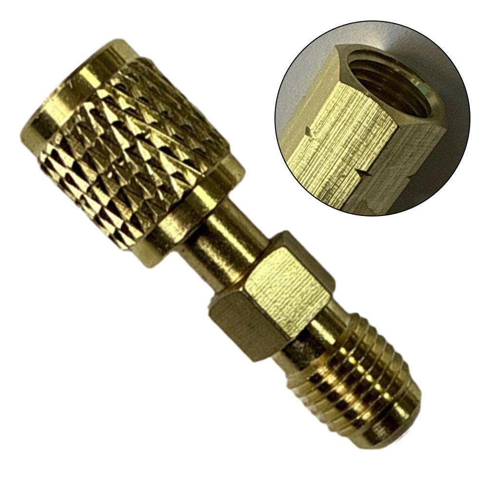 Adapter M 5/16 X F 1/4 SAE Air Conditioner Quick Couplers Air Refrigerant R410a R32 Filling Conditioning T0W5