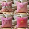 Seven Star Lucky Angel  Christian Cushion Cover Anti-dustmite Pillowcase Invisible Zipper Silky Short Plush Sofa Cushion Cover