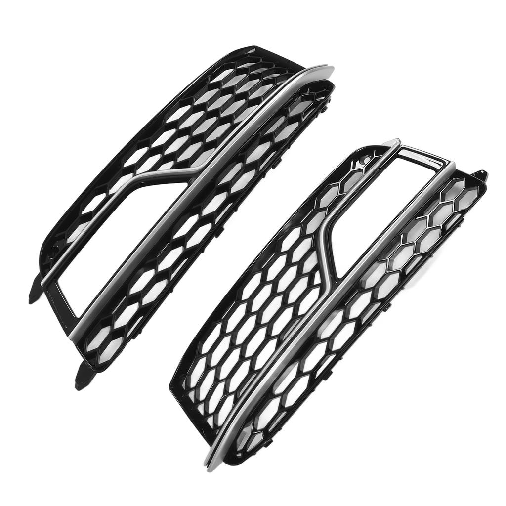 2pcs Front Bumper Fog Light Grille Cover Trim 8T0807681M Car Exterior Decoration Replacement for S5 A5 SLine Models