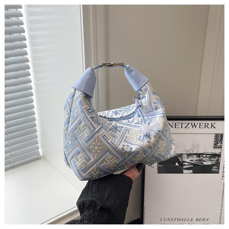 New Chinese Style Bucket Bag Fashionable Crossbody Shoulder Purse for Women CLE