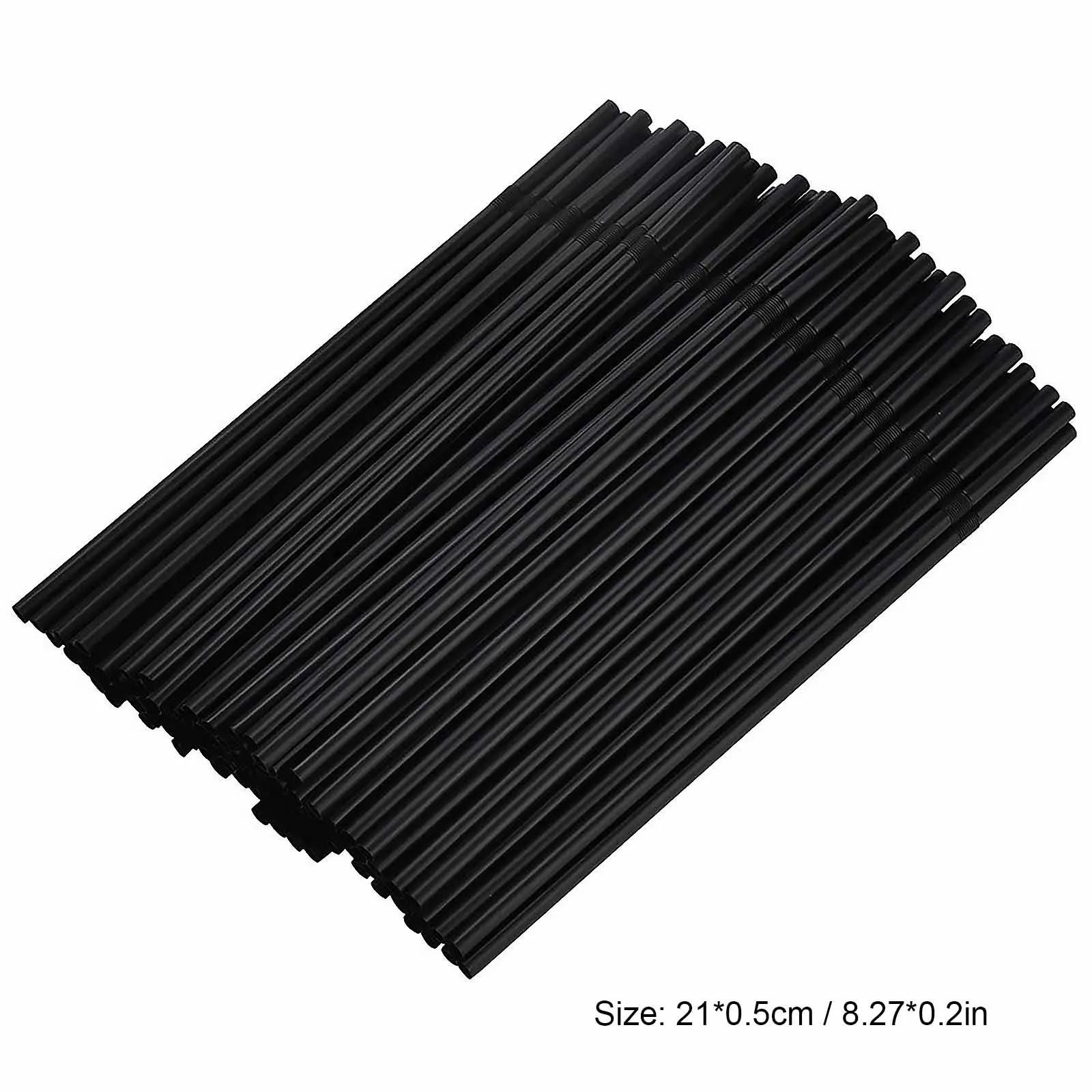 

100-1000Pcs Drinking Straws Colorful & Black rietjes Flexible Wedding Party Supplies Drinking Milk Straws Kitchen Wholesale