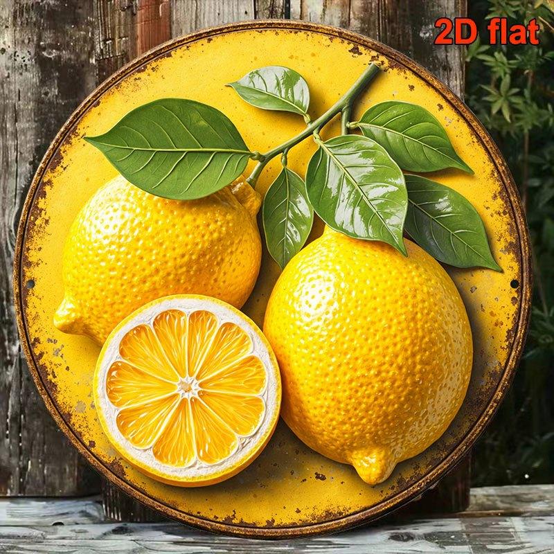 CIFBUY Vintage Metal Wall Art Waterproof Durable Aluminum Wall Art Inch Round For Home Decor Bar Cafe Dorm Room Decoration