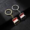 Keychain for Women Men Egypt Map Flag Shape Keyring Ethnic Style Flag Keyring