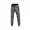 Li Ning Basketball Series All Over Print Mid Waist Drawstring Cuffed Knit Sports Pants Men Pants Black Gray AKXN001-4