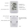 Compact Digital Temperature Humidity Monitor Wall Mountable Wireless Sensor With 24H Data Records And Low Battery Alerts