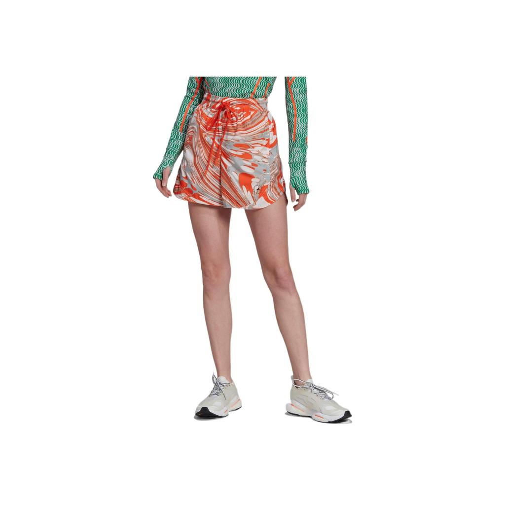 Adidas Tie-Dye Design Drawstring Sports Shorts Women Shorts Orange HI6043