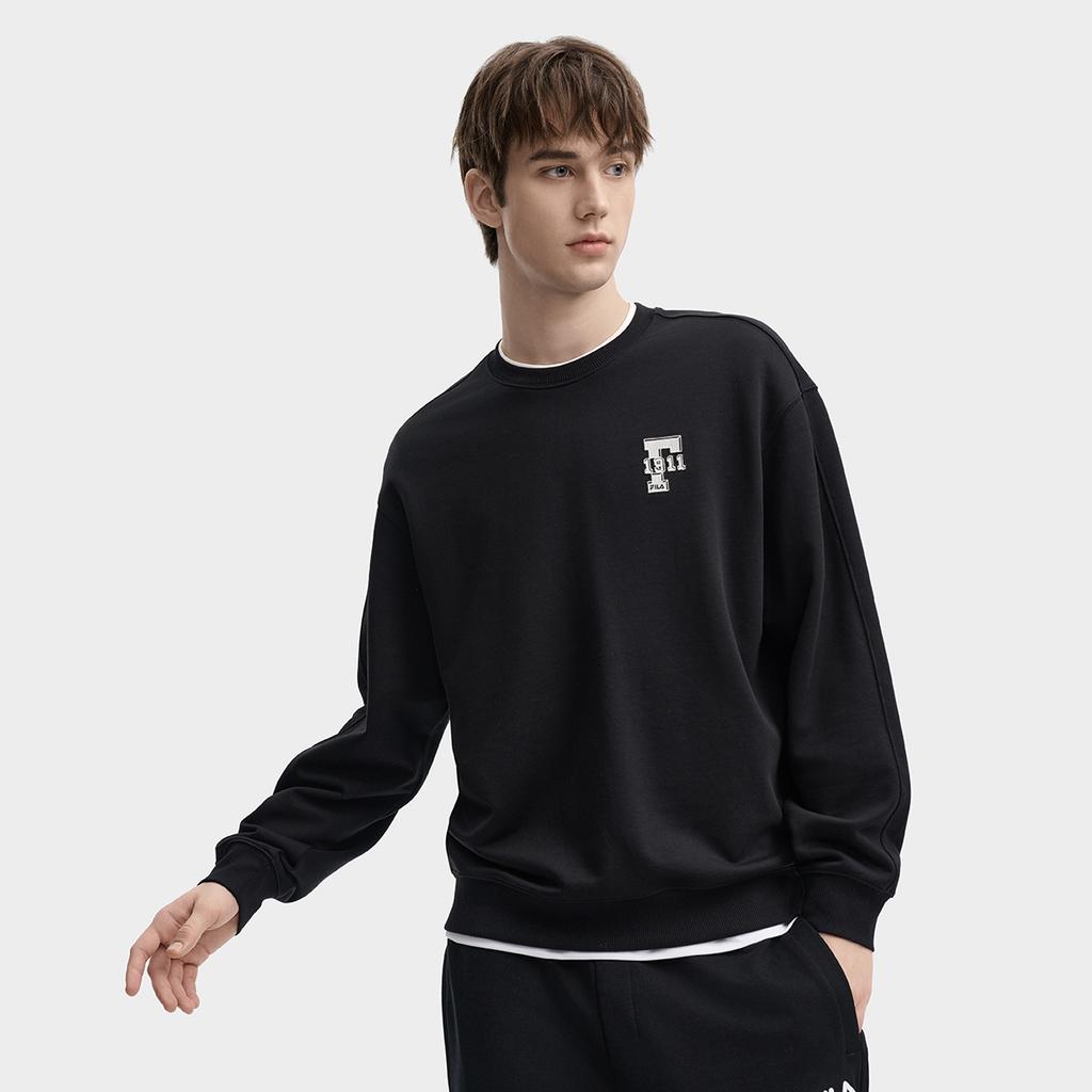 New FILA Sweatshirts Men's Jet Black F11U439203FBK