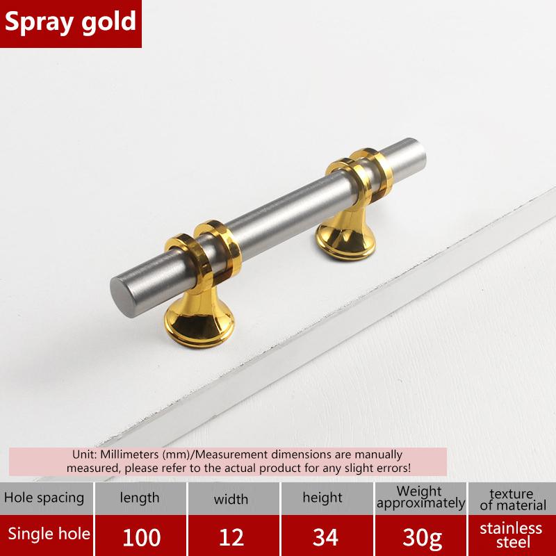 Modern Black Gold Cabinet Handles - Solid Drawer Knobs For Kitchen Furniture With Zinc Alloy Material