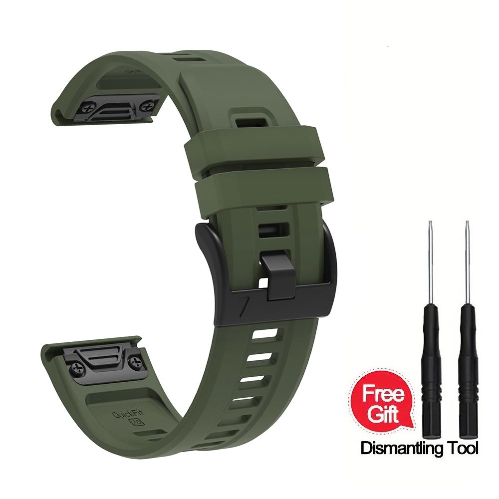 Silicone Watch Strap 26mm 22mm For QuickFit Garmin Band Fenix 8 7X 7 7S 6X 6 Pro 5 5X Epix 2 Forerunner 965 955 945 Instinct 2