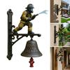 Salute To Firefighters Doorbell Weather-proof Vintage Metal Sound The Alarm Door Bell Home Office Entrance Decorative Welcome Bell