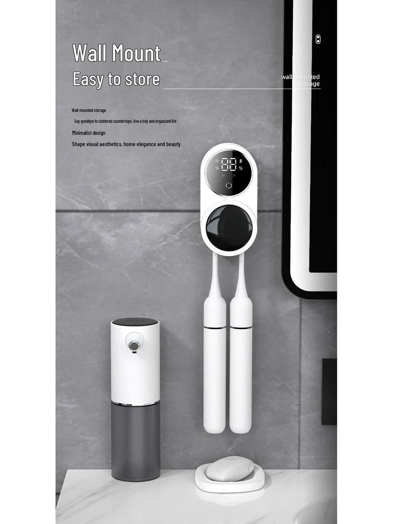 Smart Wall-Mount Electric Toothbrush Holder with UV Sterilizer and Air Dryer
